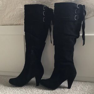 Naughty Monkey Suede Slouch Boots (6.5)